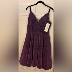 Ever Pretty Sparkling Purple Mini Dress